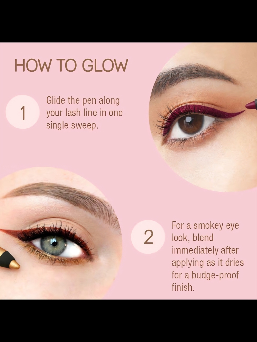 Pixi by Petra Endless Silky Eye Pen - Mulberry & Black Duo - Picture 6 of 8